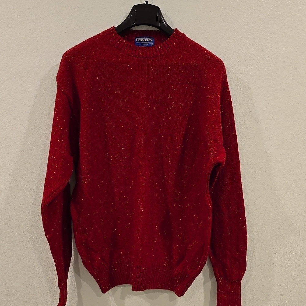Pendleton Red Crewneck Sweater Soft Wool Blend